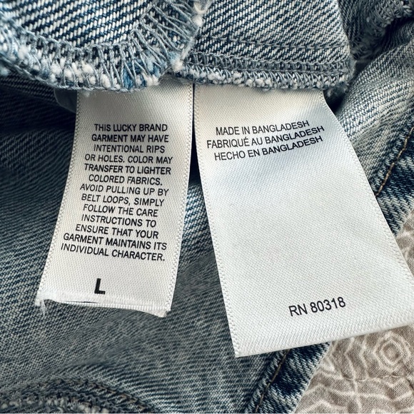 Lucky Brand Tailored Women’s Denim Vest Crop Top Western Boho Size L - Picture 11 of 13